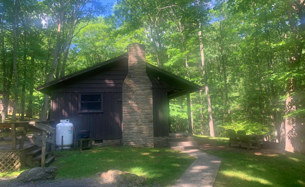 side of cabin 17 at lost river state park wv