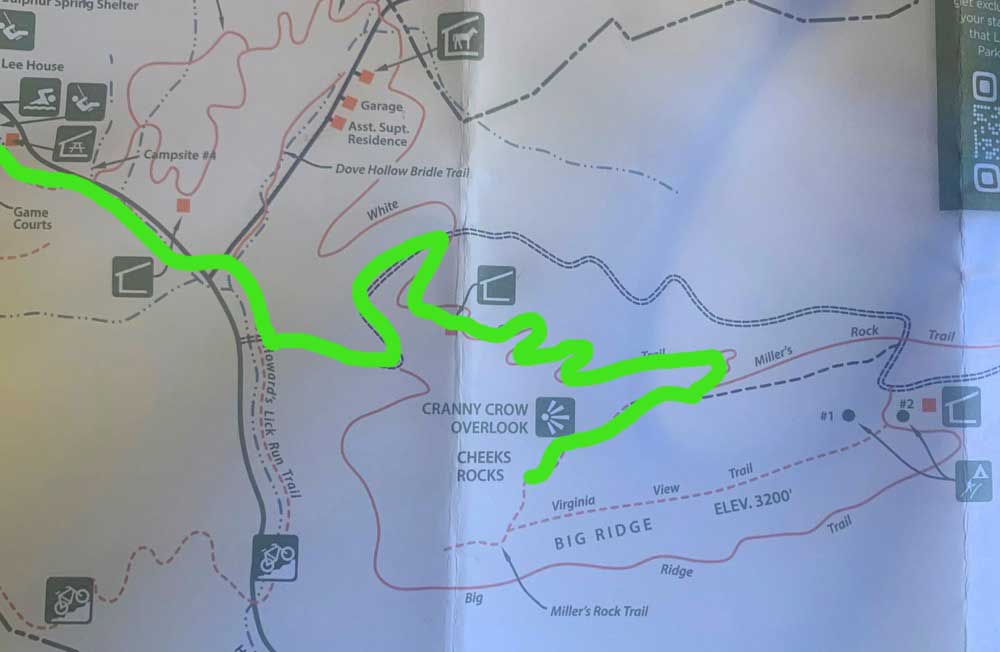 lost river hiking map east with lines
